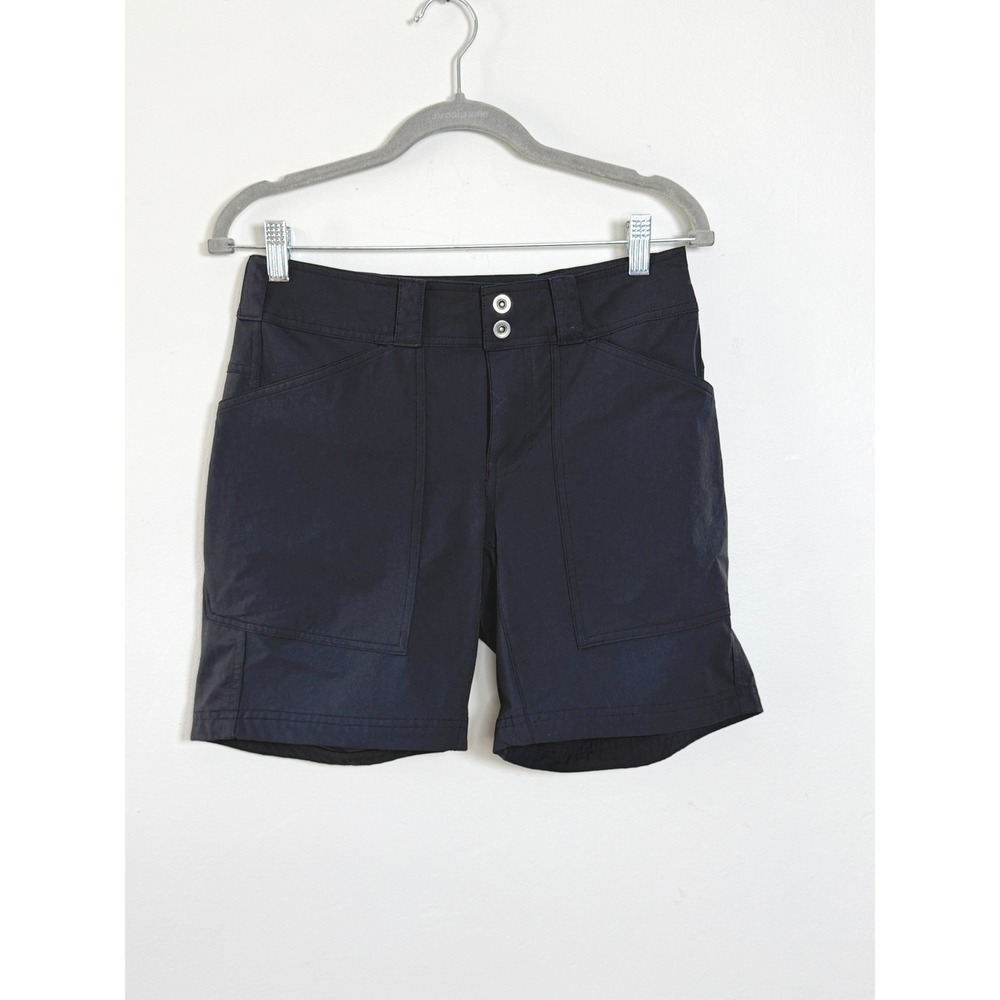 REI Co-op Nylon Shorts Womens 0 Black Pockets Stretch‎ Camping Hiking Trail Swim